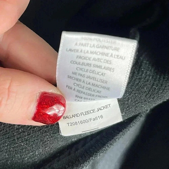 Toad&Co Ballards Fleece Jacket Full Zip Men’s Small Black/Green Pockets Warm - Picture 8 of 10